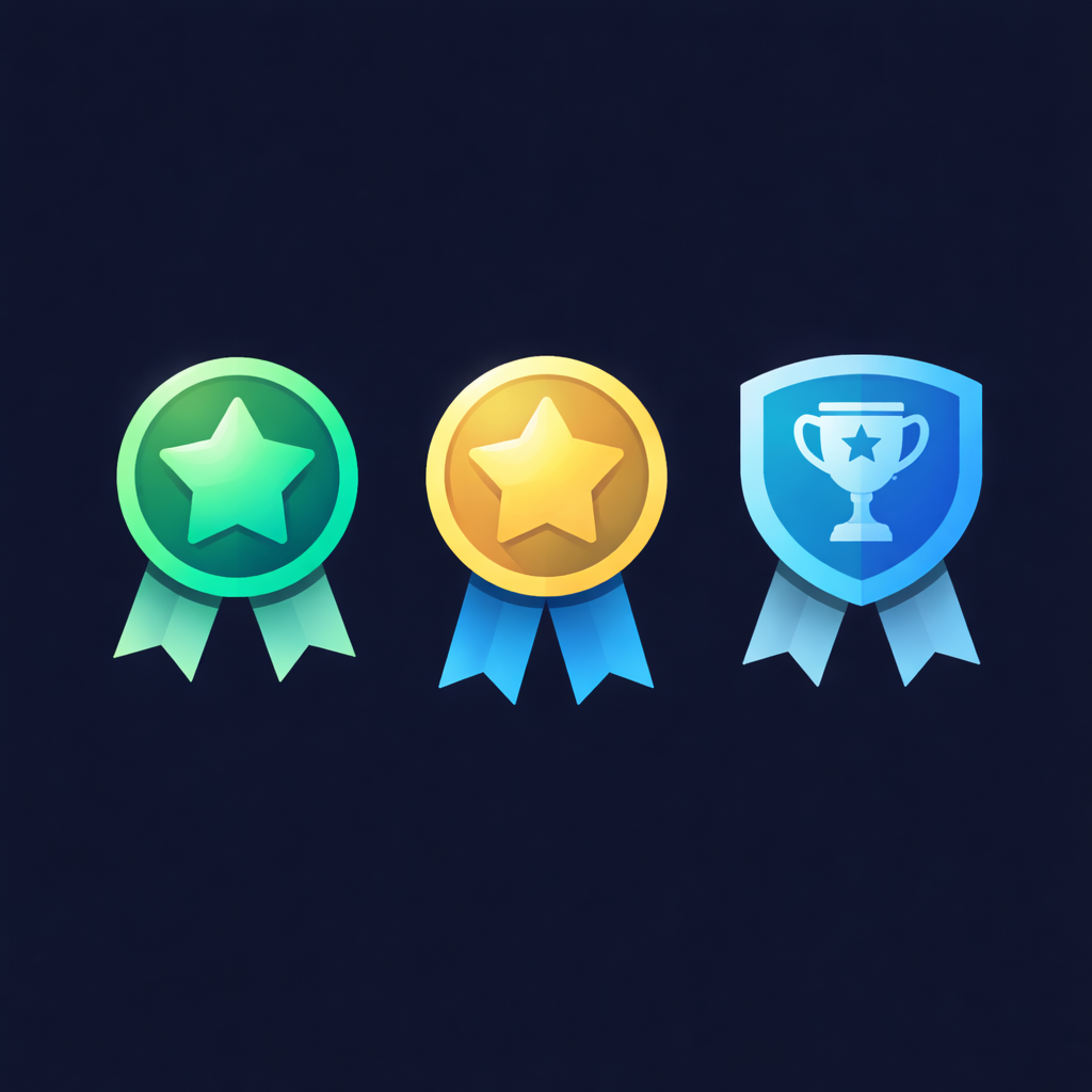 Achievement badges illustration
